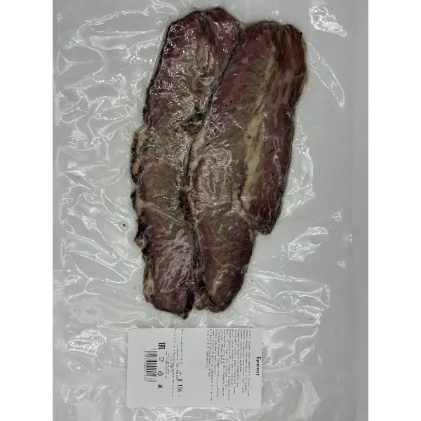 Говядина Брискет нарезка Rukami ~145гр, ~870гр/кор